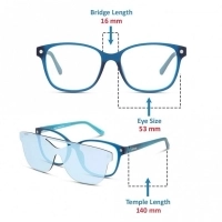 Oval Mirrored Lens Blue Acetate Full Rim Small Unofficial UNOF0028 Sunglasses