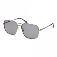 Rectangle Polarised Lens Grey Metal Full Rim  Large Heritage HESM5004P Sunglasses