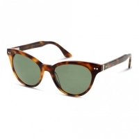 Oval Polarised Lens Green Brown Acetate Full Rim  Medium Heritage HSJF00 Sunglasses