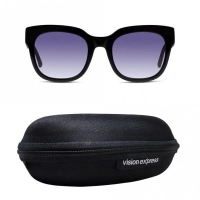 Rectangle UV Protected Lens Grey Black Acetate Full Rim  Medium Sensaya SAFF30 Sunglasses