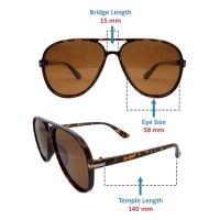 Brown Aviator Sunglasses 12091P
