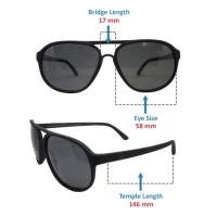 Black Aviator Sunglasses 12095P