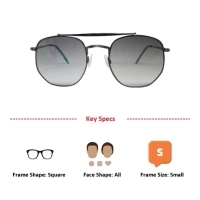 Grey Gun Metal Square Sunglasses 21822