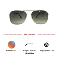 Green Gold Square Sunglasses 21823