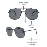 Grey Navy Square Sunglasses 21824