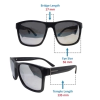 Black Rectangle Sunglasses 21830P