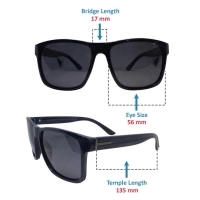 Grey Navy Rectangle Sunglasses 21830P