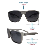 Grey Rectangle Sunglasses 21836P
