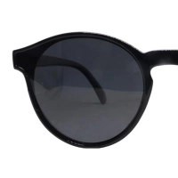 Grey Black Round Sunglasses 21840P