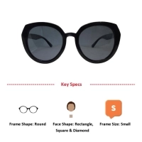 Black Round Sunglasses 41422P