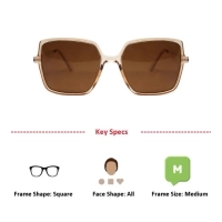 Brown Square Sunglasses 41430P