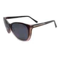 Crystal Brown Peach Cat Eye Sunglasses 41442P