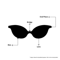 Grey Black Cat Eye Sunglasses 41446P