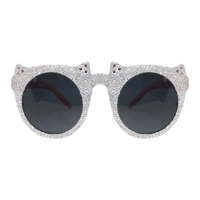 Pink Silver Round Sunglasses 51200