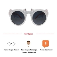 Pink Silver Round Sunglasses 51200