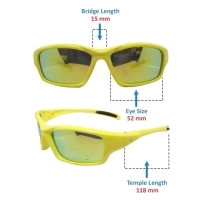 Grey Yellow Rectangle Sunglasses 51205