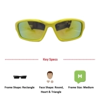 Grey Yellow Rectangle Sunglasses 51205