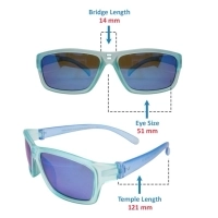 Black Green Rectangle Sunglasses 51206