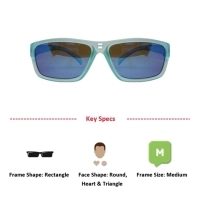 Black Green Rectangle Sunglasses 51206