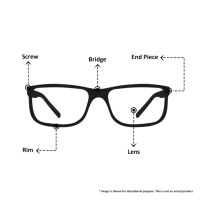 Full Rim Rectangle Black Medium 29677AF Eyeglasses