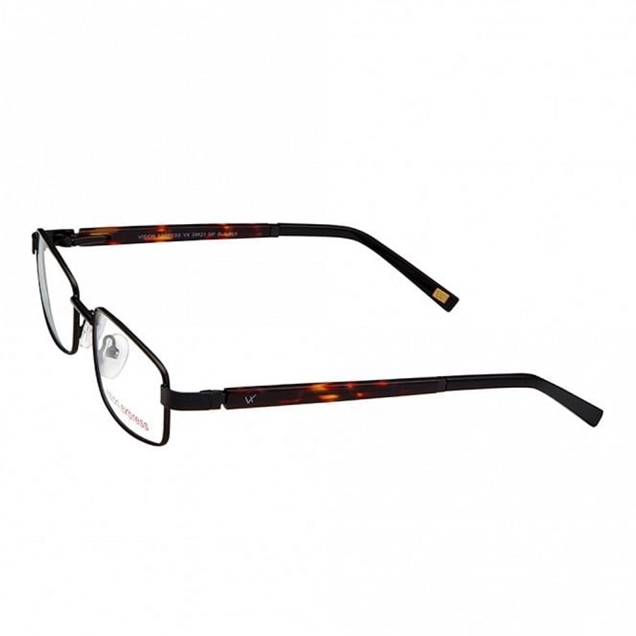 Full Rim Metal Rectangle Black Medium Vision Express 28621 Eyeglasses