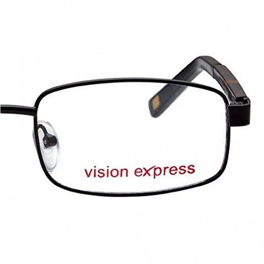 Full Rim Metal Rectangle Black Medium Vision Express 28621 Eyeglasses