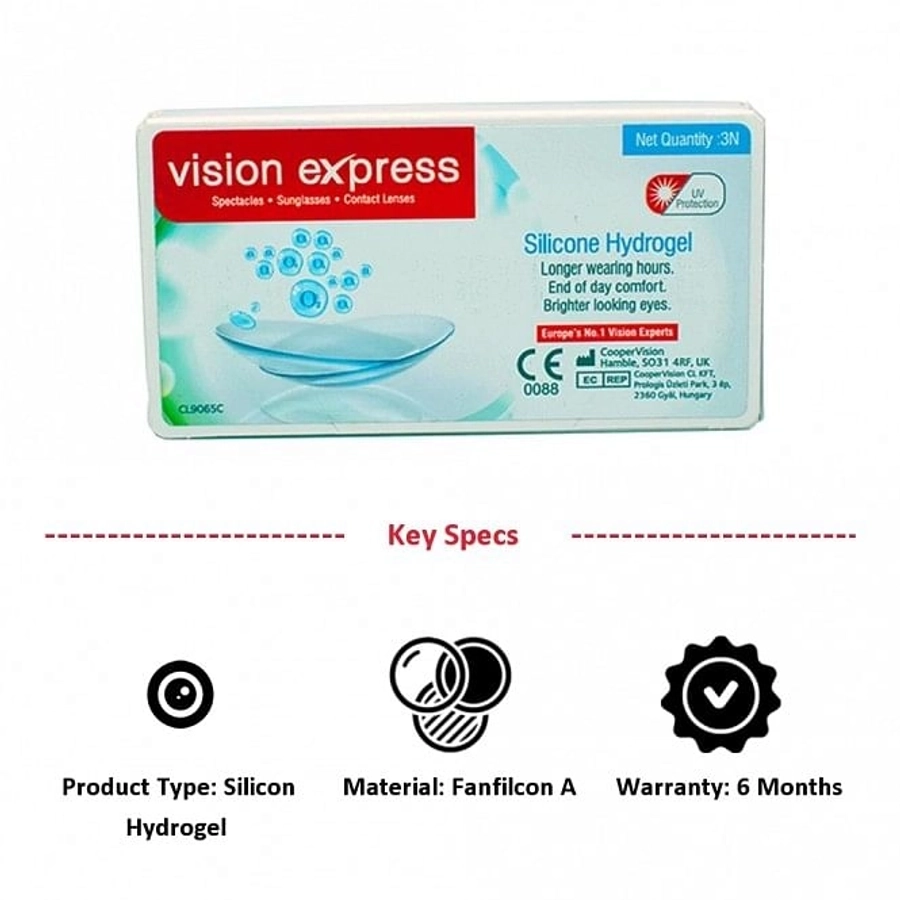 Monthly Silicon Hydrogel Contact Lenses (3 Lens Pack)