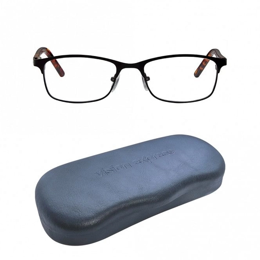 Full Rim Metal Oval Black Medium Vision Express 48788 Eyeglasses