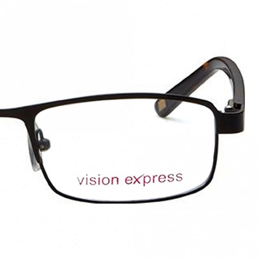 Full Rim Metal Rectangle Black Medium Vision Express 28930 Eyeglasses