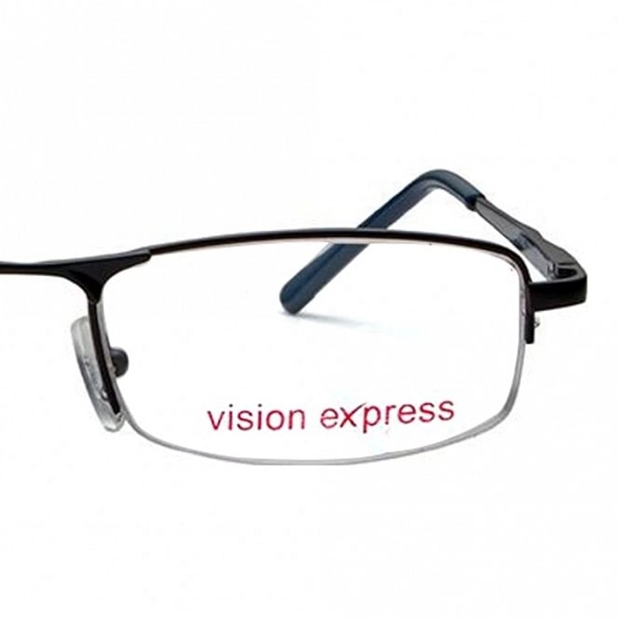 Half Rim Metal Rectangle Black Medium Vision Express 11922 Eyeglasses