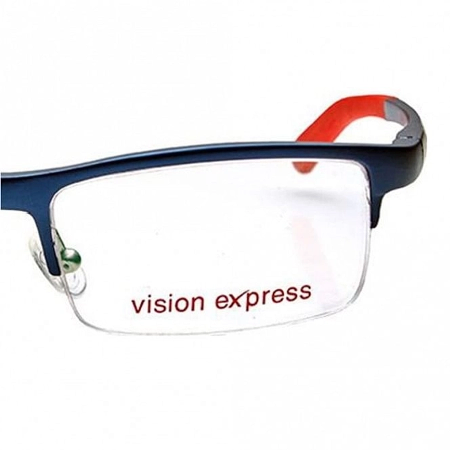 Half Rim Metal Wrap Blue Medium Vision Express 28957 Eyeglasses