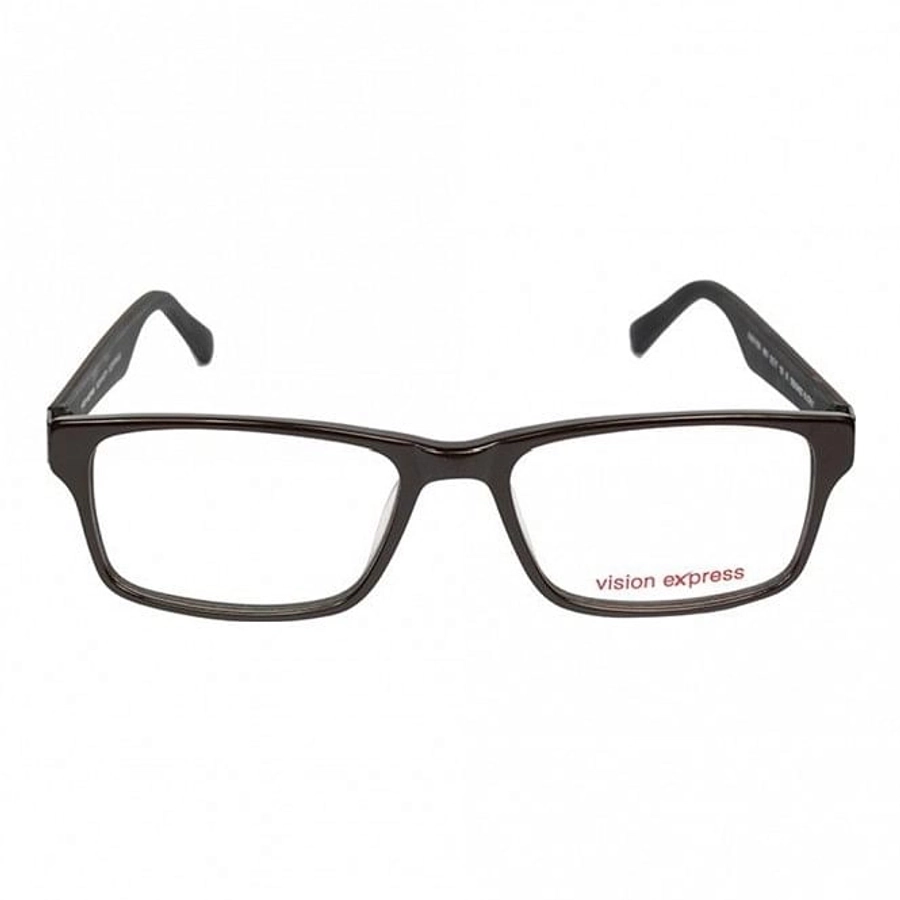 Blue Shield (Zero Power) Computer Glasses: Full Rim Rectangle Brown Acetate Small 29110