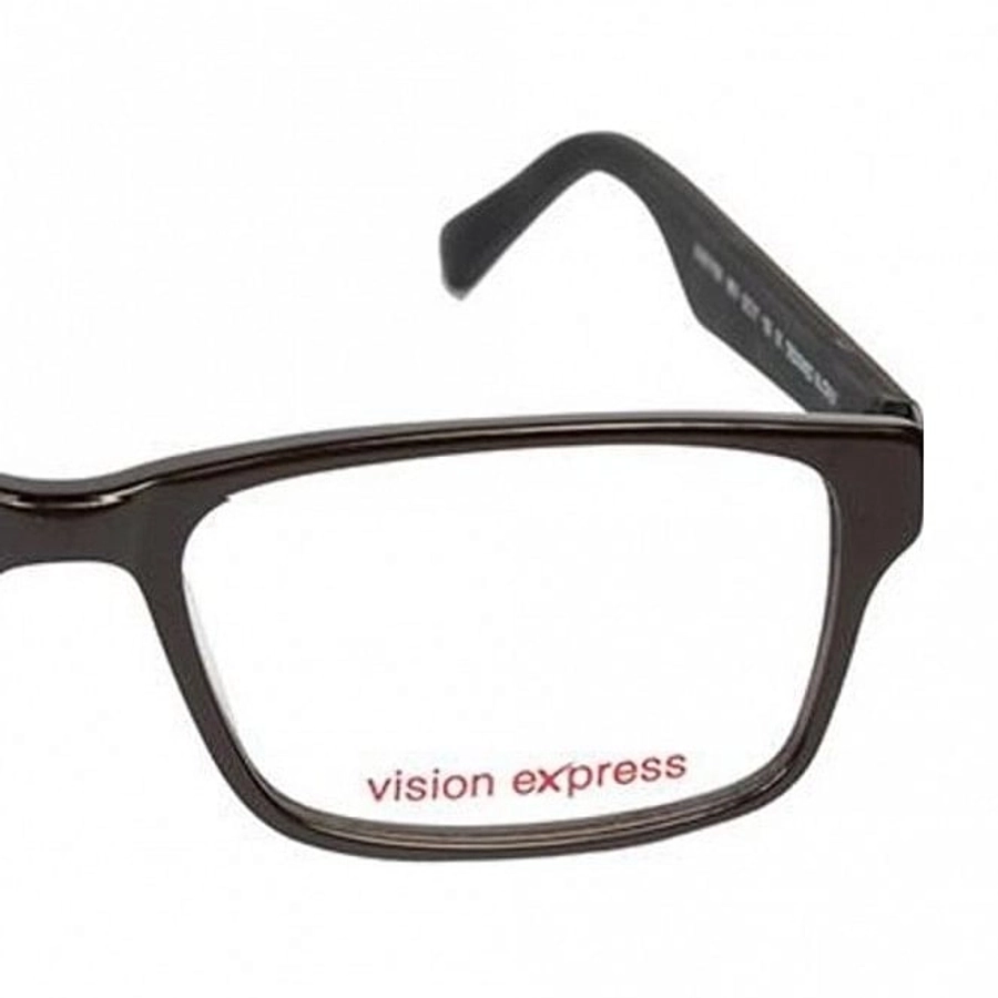 Blue Shield (Zero Power) Computer Glasses: Full Rim Rectangle Brown Acetate Small 29110