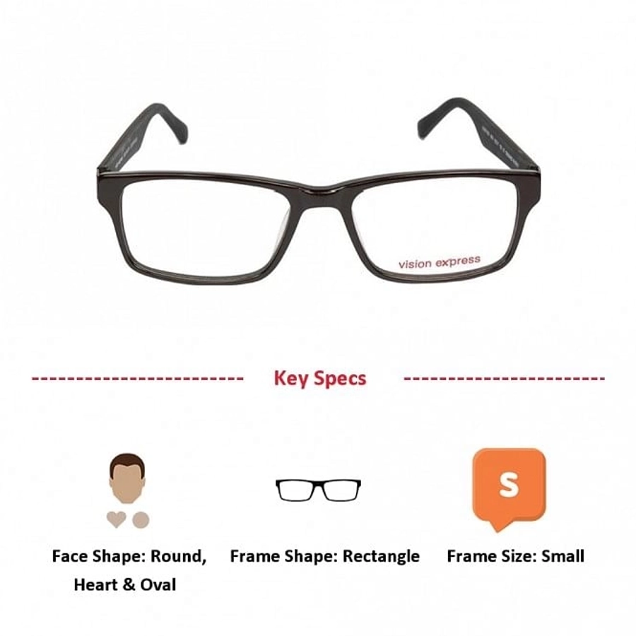 Blue Shield (Zero Power) Computer Glasses: Full Rim Rectangle Brown Acetate Small 29110