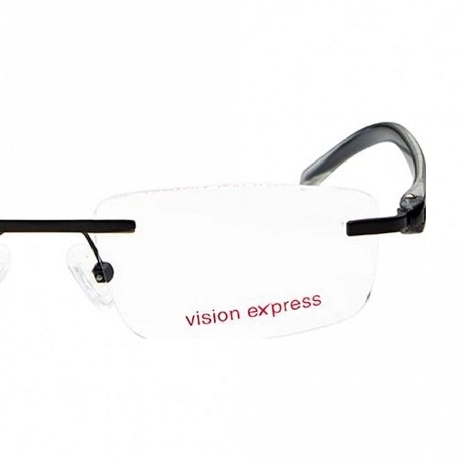Rimless Metal Rectangle Clear Crystal Medium Vision Express 29134 Eyeglasses