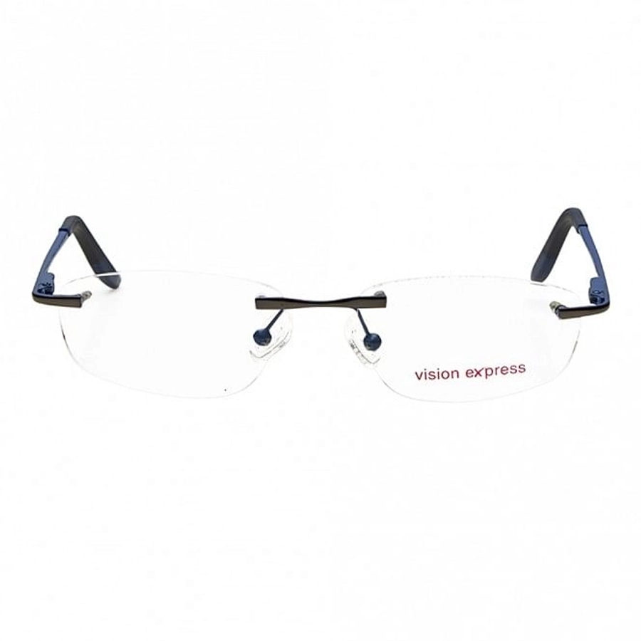 Rimless Metal Oval Gun Metal Medium Vision Express 29139 Eyeglasses