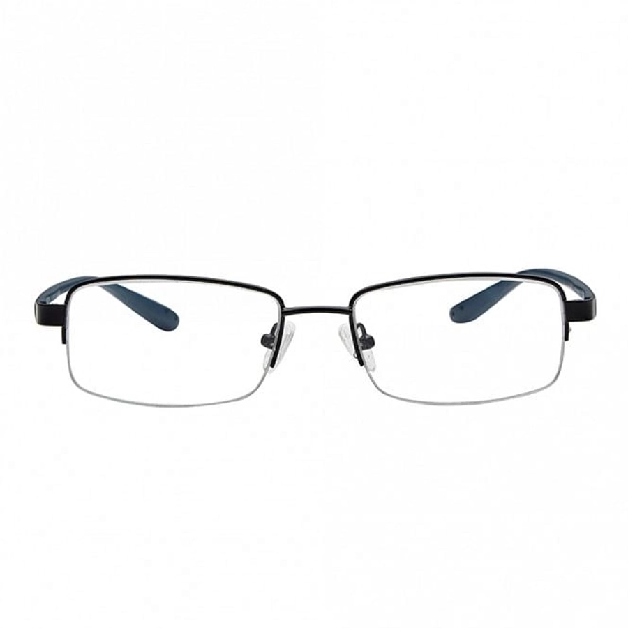 Half Rim Metal Rectangle Black Medium Vision Express 29021 Eyeglasses
