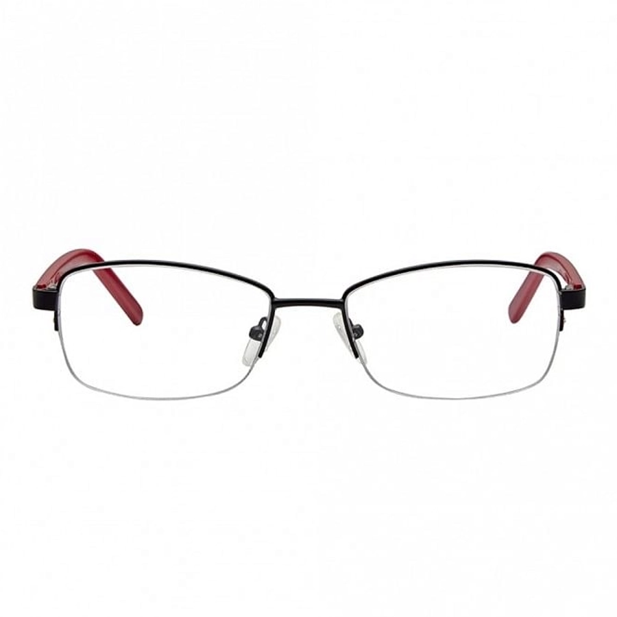 Half Rim Metal Rectangle Black Medium Vision Express 29021 Eyeglasses