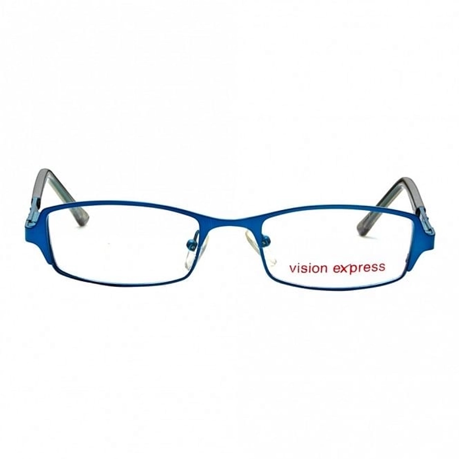 Full Rim Metal Rectangle Blue Medium Vision Express 29161 Eyeglasses
