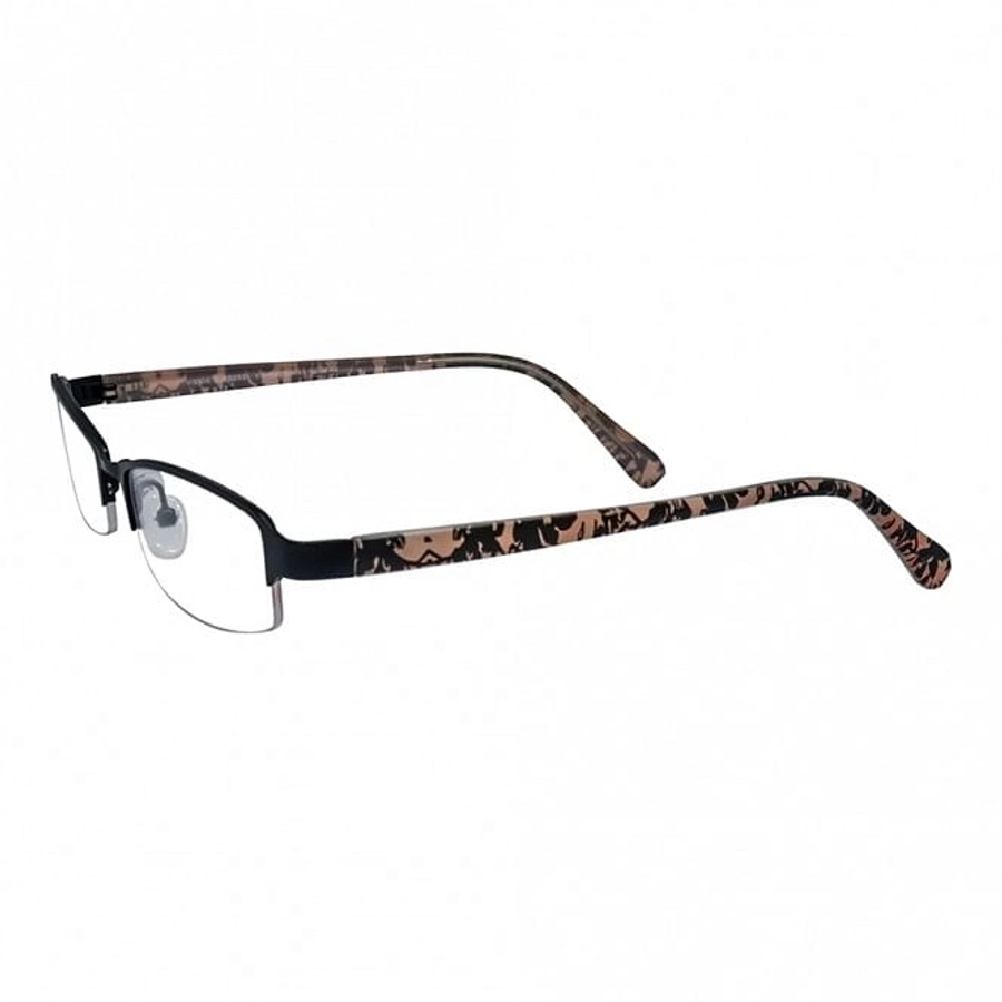 Half Rim Metal Rectangle Black Medium Vision Express 48893 Eyeglasses