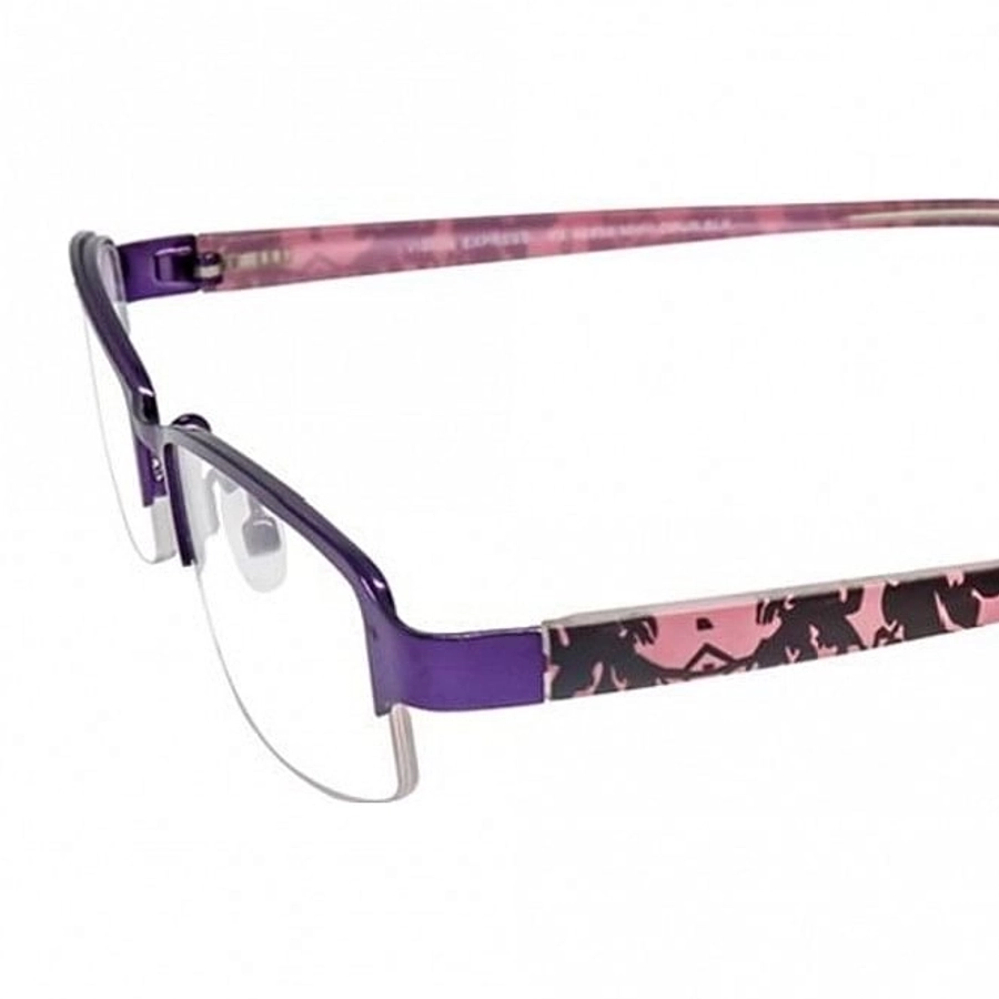 Half Rim Metal Rectangle Purple Medium Vision Express 48893 Eyeglasses