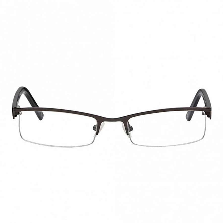 Half Rim Stainless Steel Rectangle Gun Metal Medium Vision Express 29178 Eyeglasses