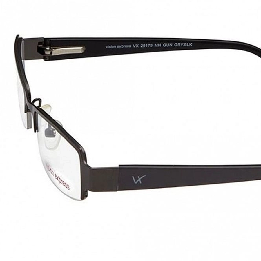Half Rim Stainless Steel Wrap Gun Metal Medium Vision Express 29179 Eyeglasses