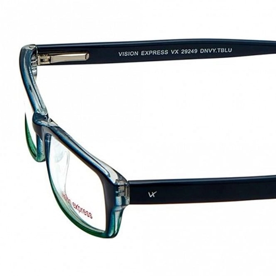 Full Rim Polycarbonate Rectangle Blue Medium Vision Express 29249 Eyeglasses