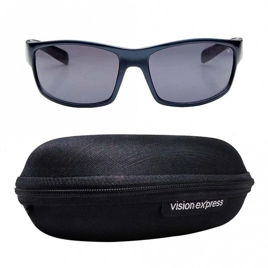 Buy Rectangle Polarised Lens Grey Solid Full Rim Medium Vision Express 21570P Sunglasses Online