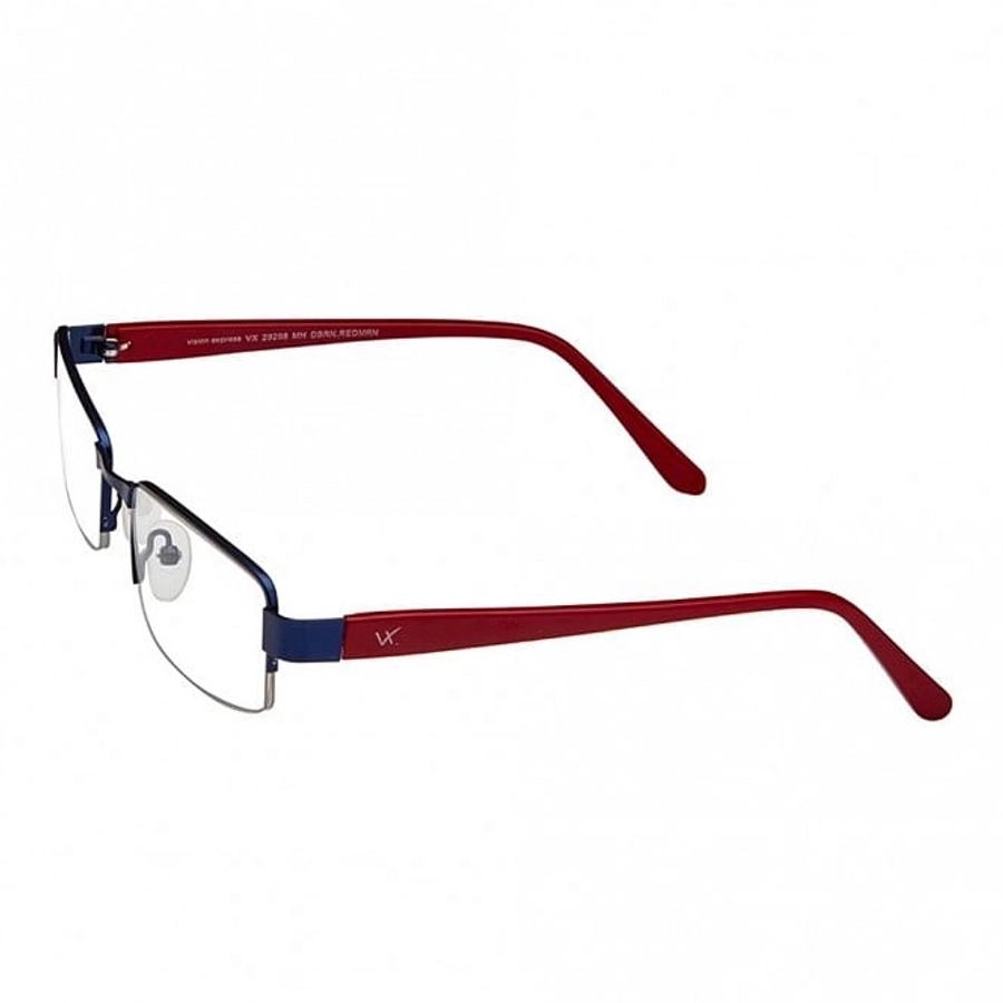 Half Rim Stainless Steel Wrap Brown Medium Vision Express 29298 Eyeglasses