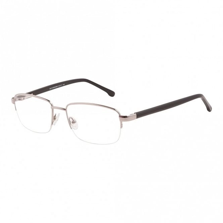 Half Rim Metal Rectangle Silver Men Small DbyD DYH12 Eyeglasses
