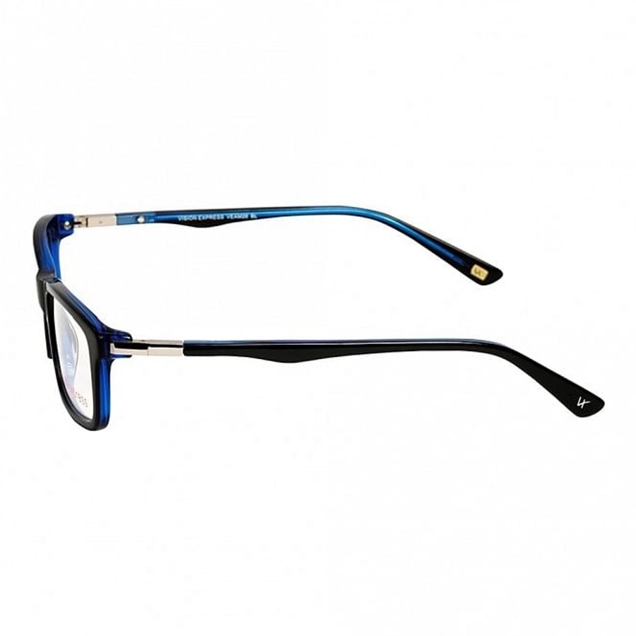 Blue Shield (Zero Power) Computer Glasses: Full Rim Rectangle Black Acetate Small VEAM26 