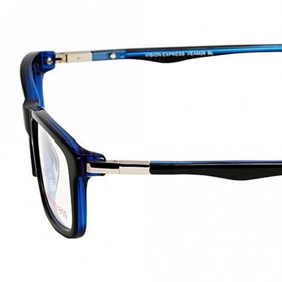 Blue Shield (Zero Power) Computer Glasses: Full Rim Rectangle Black Acetate Small VEAM26 