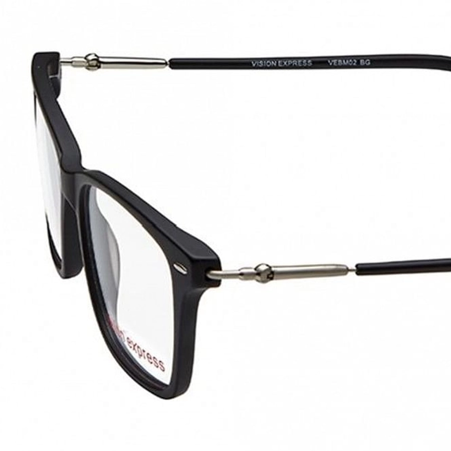 Full Rim Acetate Rectangle Black Medium Vision Express VEBM02 Eyeglasses